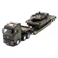   Siku 1:50 MAN harckocsi szállító katonai kamion + Leopard tank - 8612