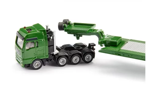 Siku 1:87 MAN teher szállító kamion Liebherr daruval és közlekedési táblákkal - 1834