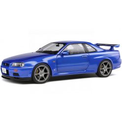   Solido 1:18 Nissan Skyline GT-R (R34) 1999 Bayside Blue sportautó 1804301
