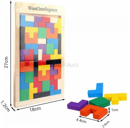 Fa tetris logikai játék, 18 x 27 cm