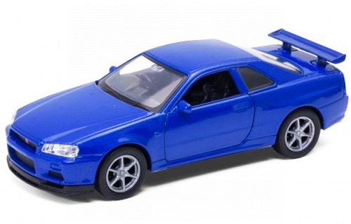 Welly 1:32 Nissan Skyline GT-R (R34) 1999 hátrahúzós sportautó