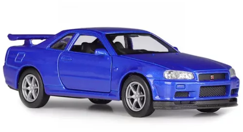 Welly 1:32 Nissan Skyline GT-R (R34) 1999 hátrahúzós sportautó