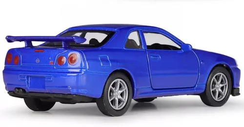 Welly 1:32 Nissan Skyline GT-R (R34) 1999 hátrahúzós sportautó